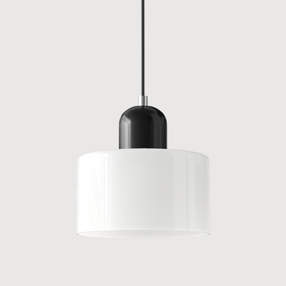 Petite lampe suspendue en verre de style Bauhaus