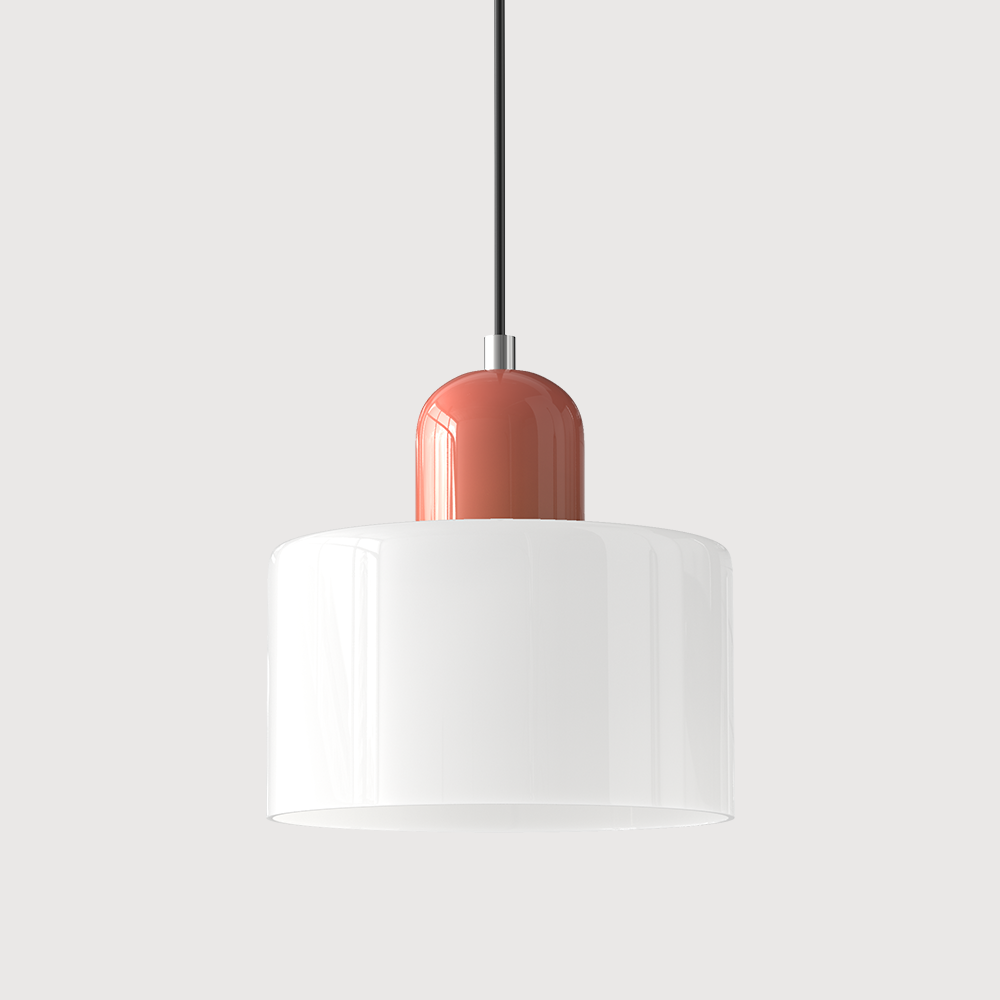 Petite lampe suspendue en verre de style Bauhaus
