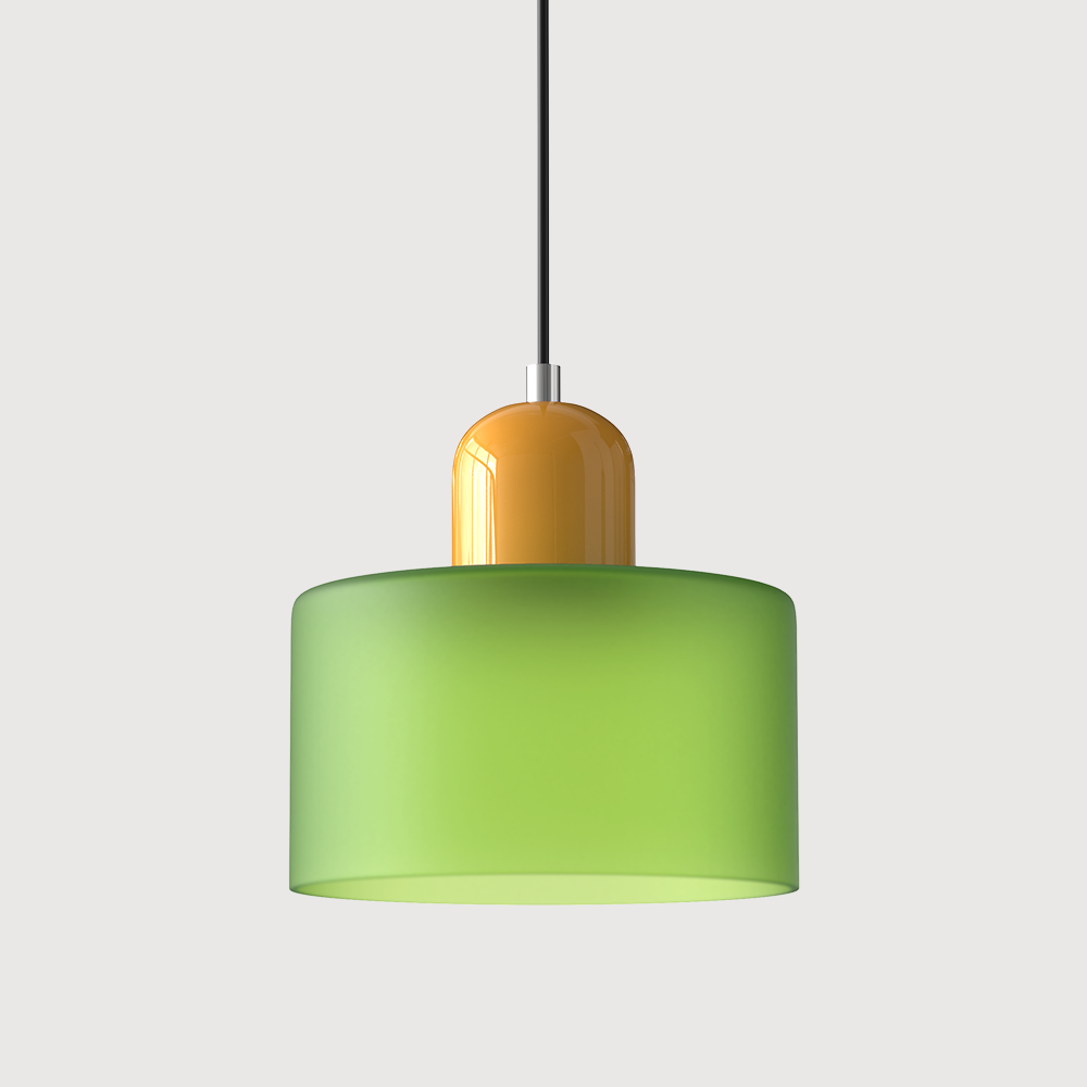Petite lampe suspendue en verre de style Bauhaus