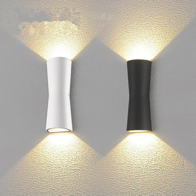 Applique murale extérieure LED moderne à double faisceau