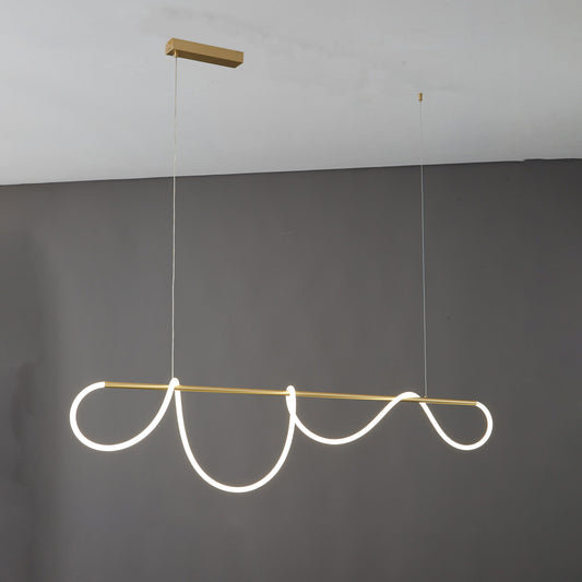 Suspension LED moderne avec motif en corde