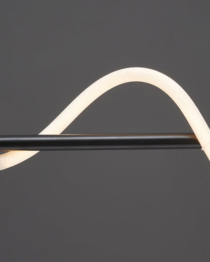 Suspension LED moderne avec motif en corde