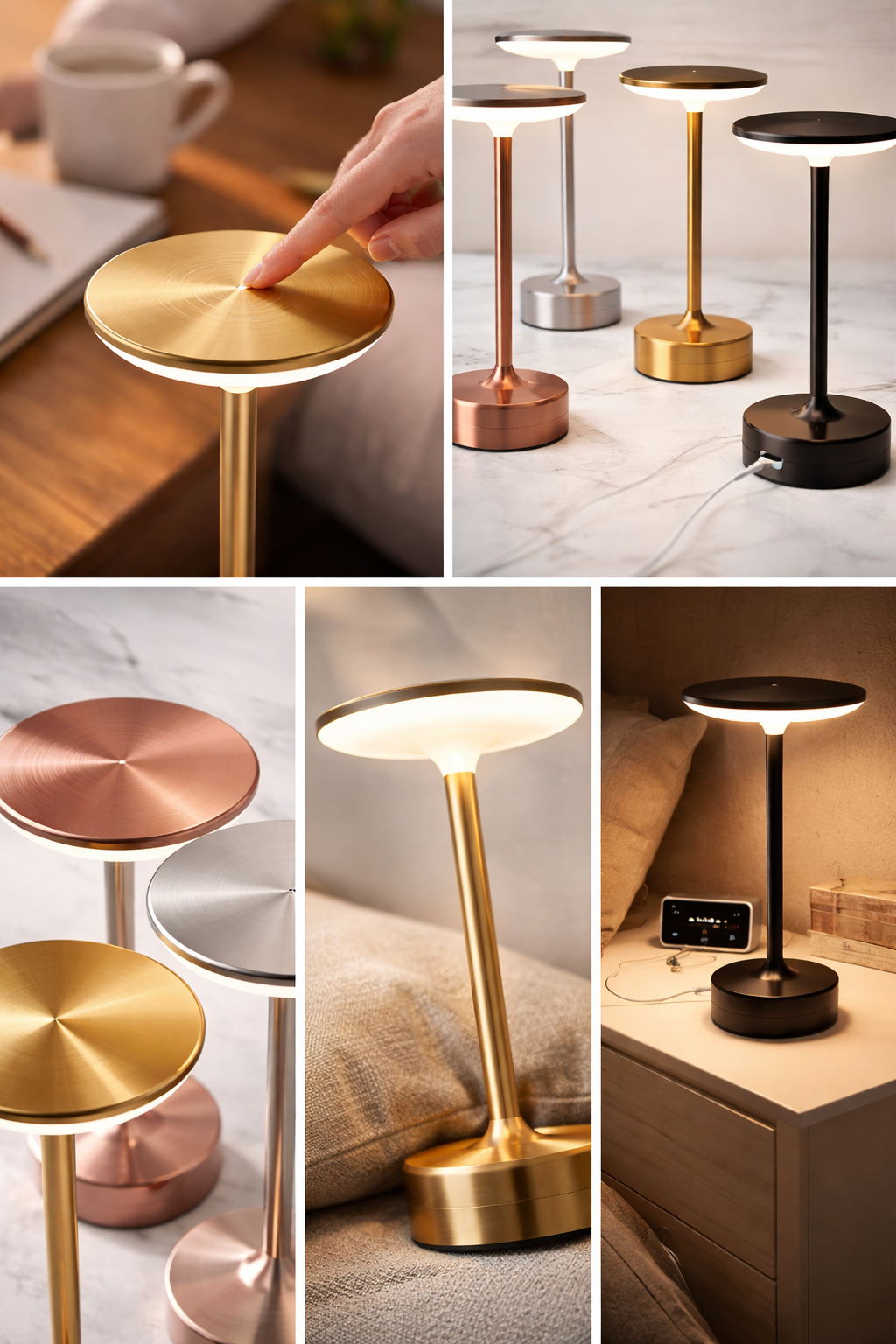 Lampe de table en laiton art déco Amberlin