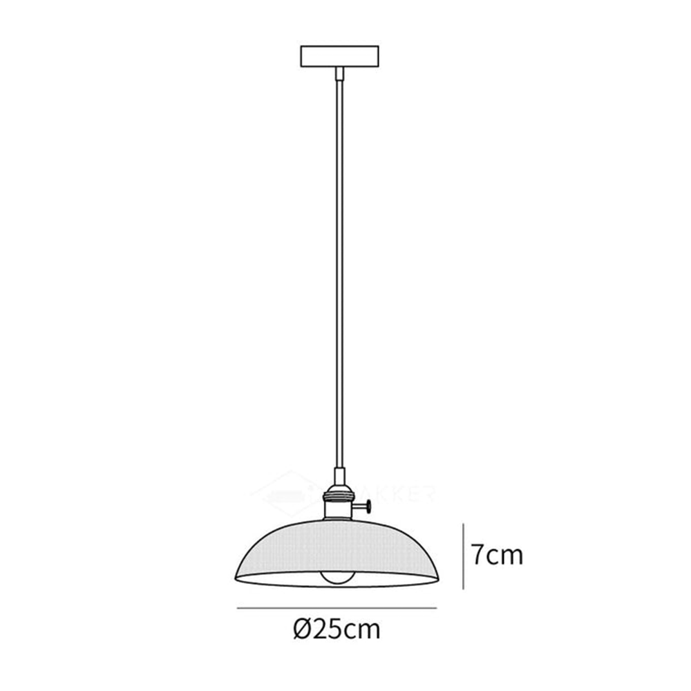 Suspension rétro en verre côtelé