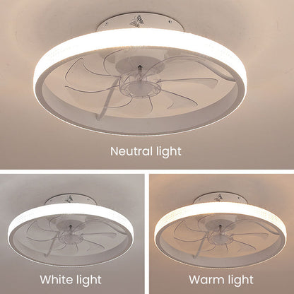 Ventilateur de plafond intelligent à DEL avec télécommande