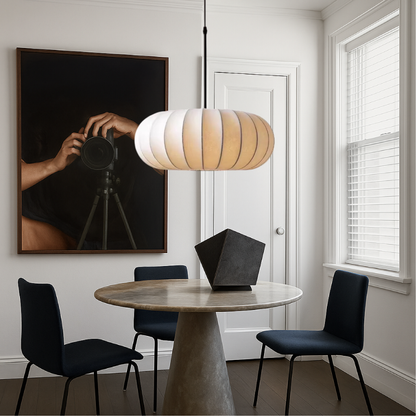 Lampes suspendues élégantes en soie