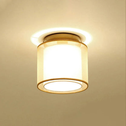 Lampe de plafond en tissu d'époque