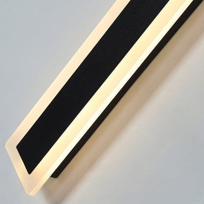 Lampe murale extérieure noire moderne à DEL IP65