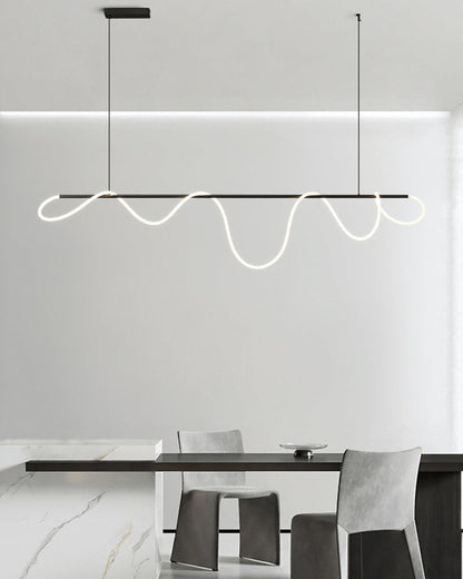 Suspension LED moderne avec motif en corde