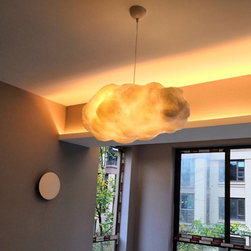 Lustre suspendu en forme de nuage à LED