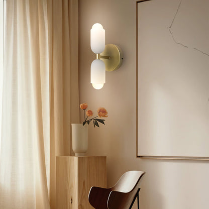 Applique murale moderne à double tête