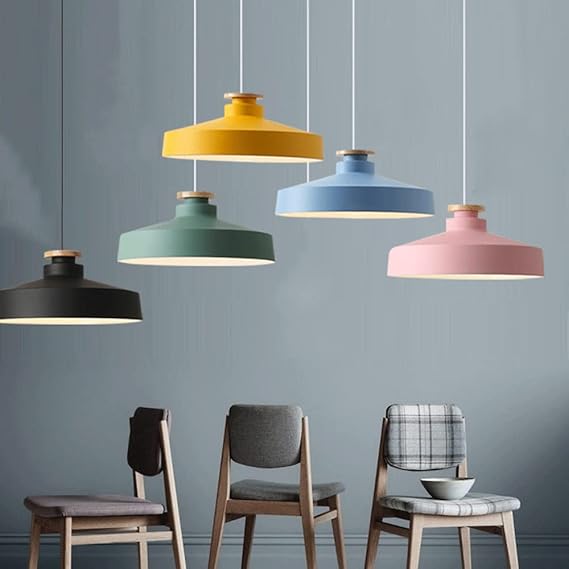Luminaires suspendus colorés créatifs pour plafond