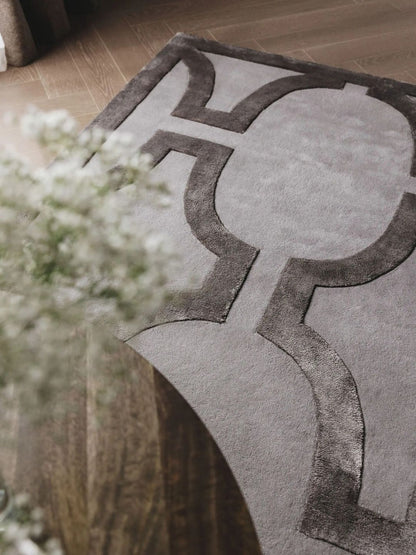 Tapis en laine crème pour salon design