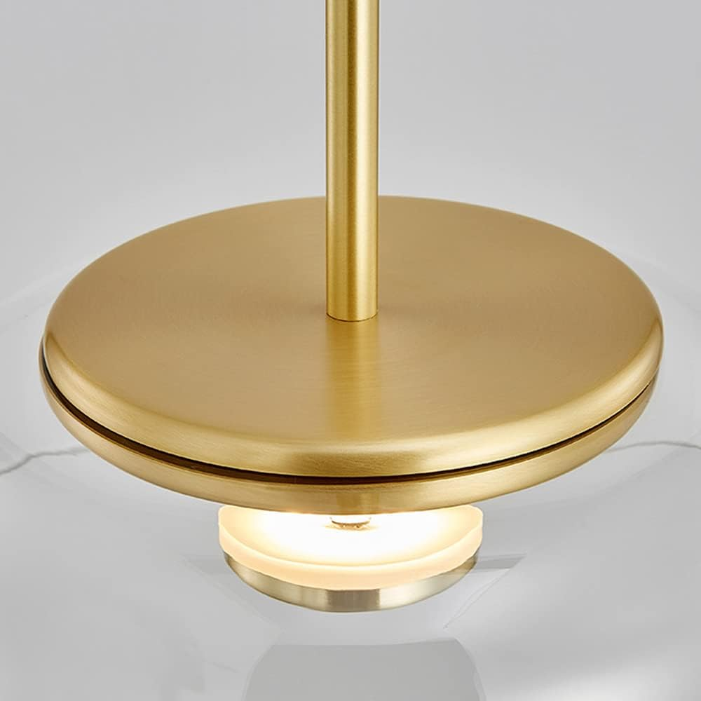 Suspension à abat-jour en verre contemporain