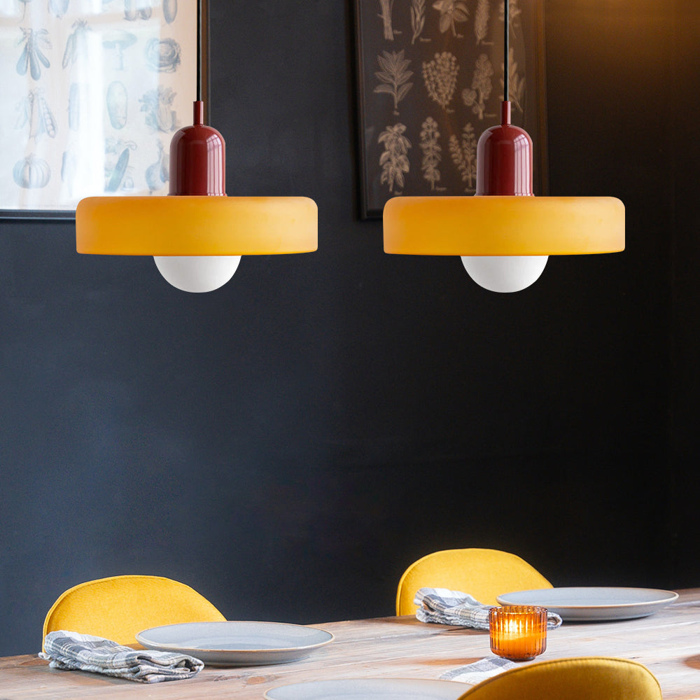 Suspension en vitrail Bauhaus