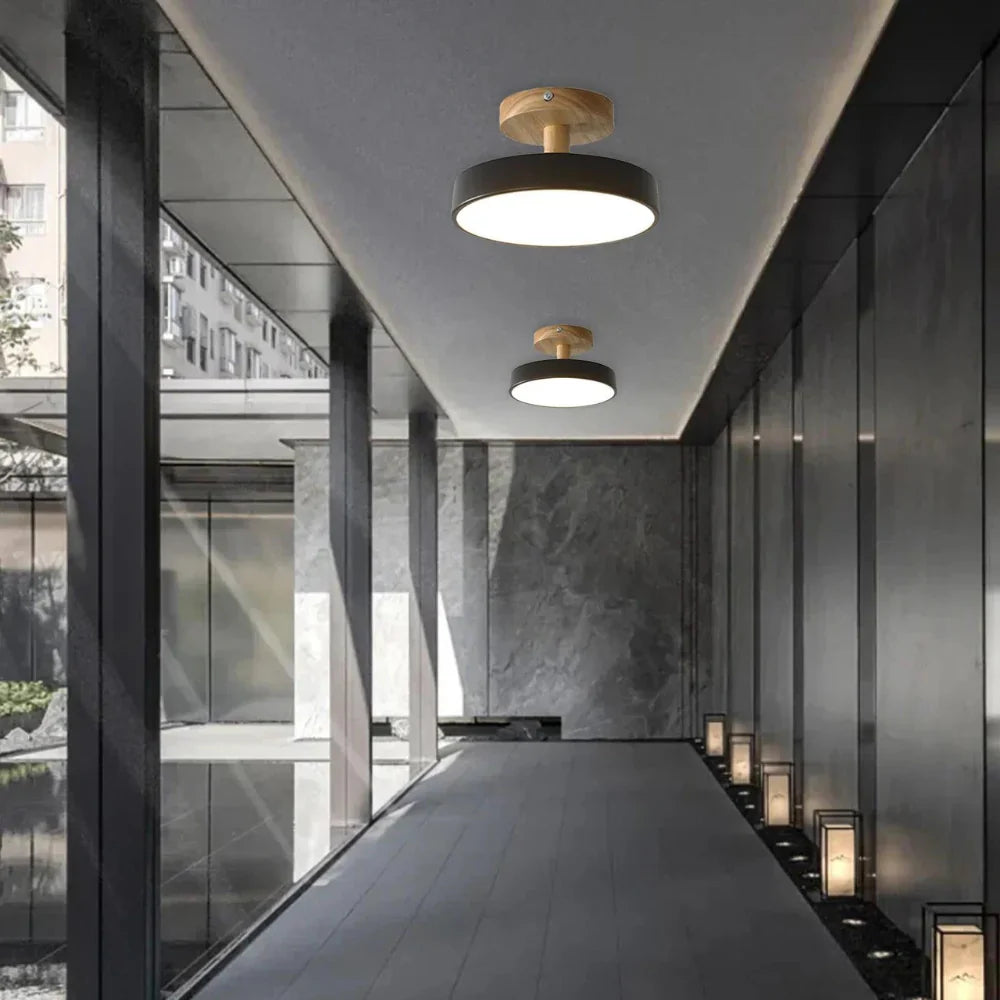 Plafonnier rond en fer à LED