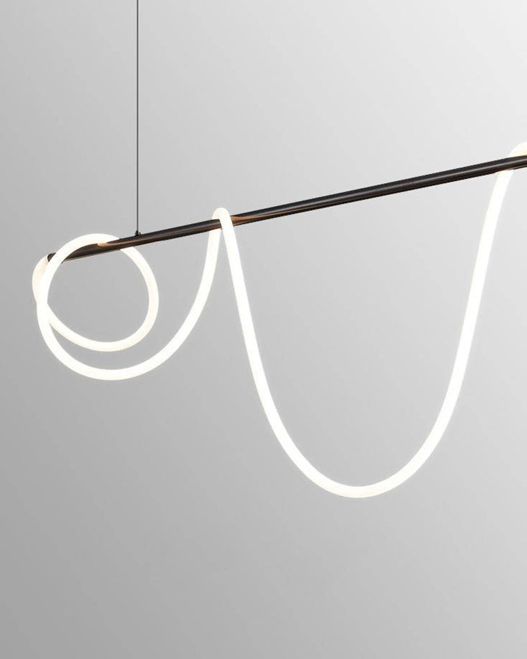 Suspension LED moderne avec motif en corde