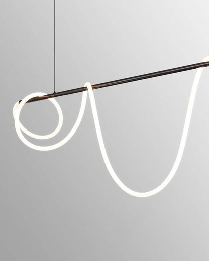 Suspension LED moderne avec motif en corde