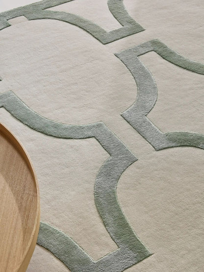 Tapis en laine crème pour salon design