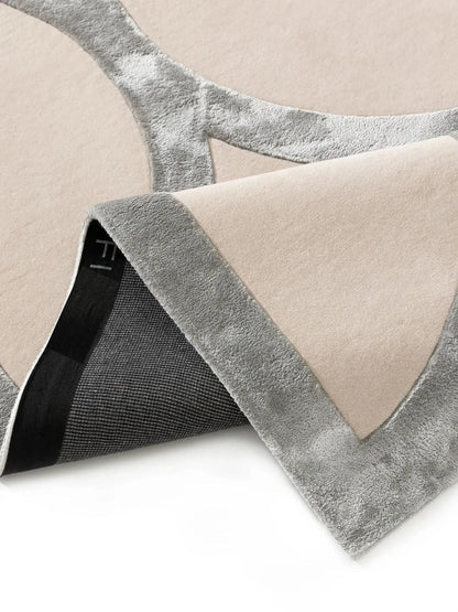 Tapis moderne en laine crème pour salon