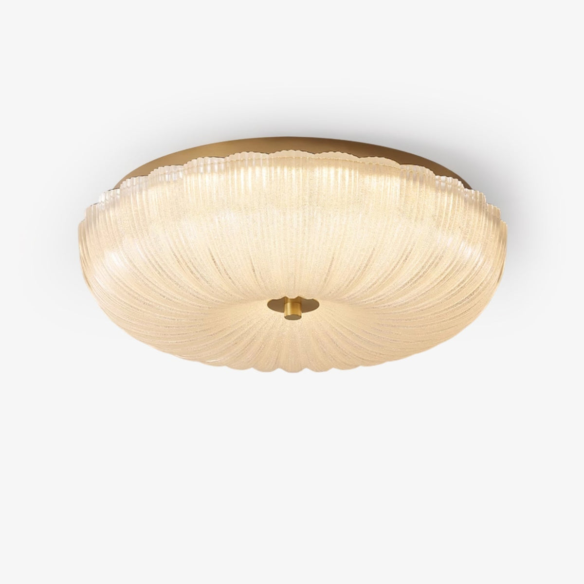 Plafonnier moderne en verre ondulé