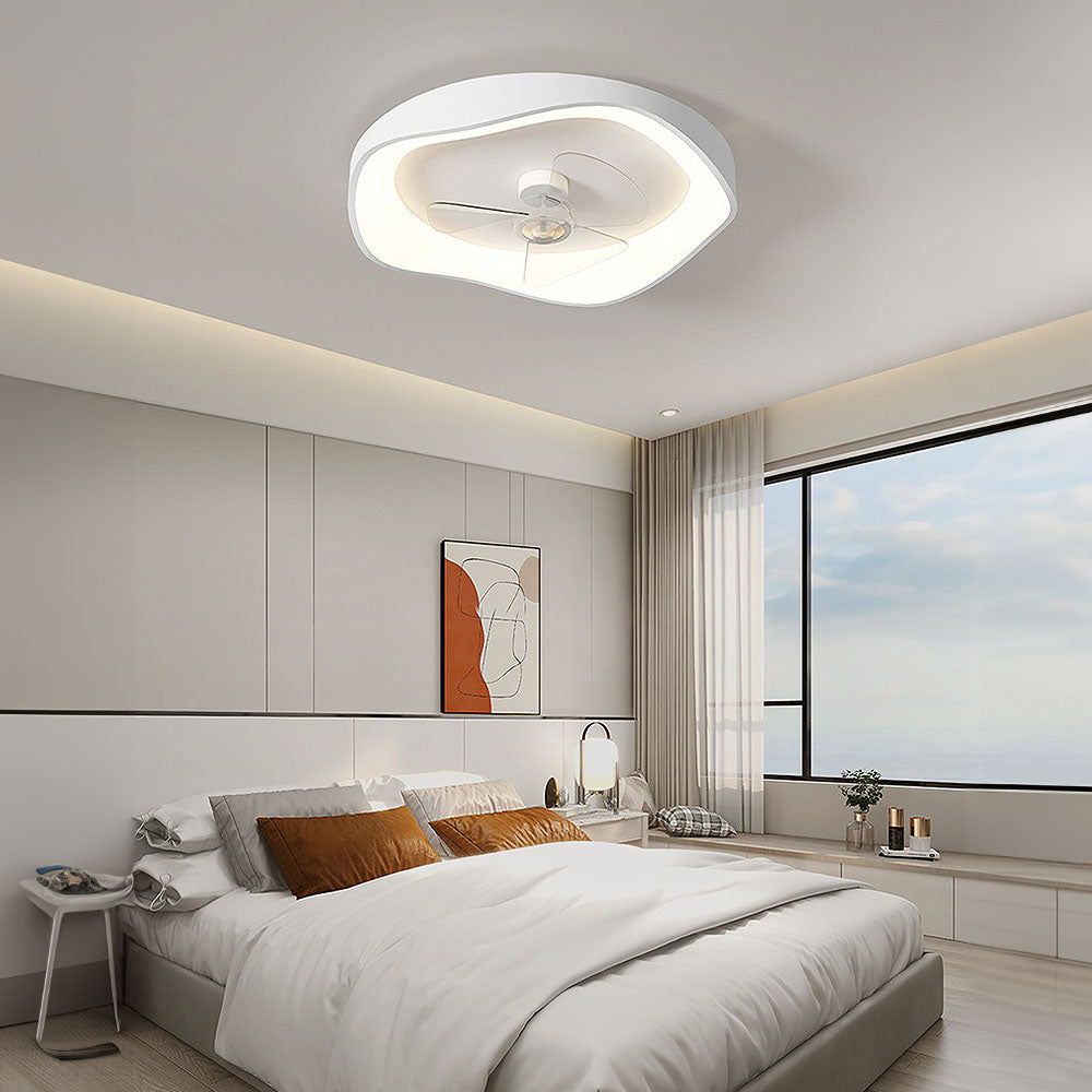 Ventilateur de plafond moderne avec lumière LED