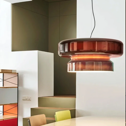 Lustre suspendu en verre design