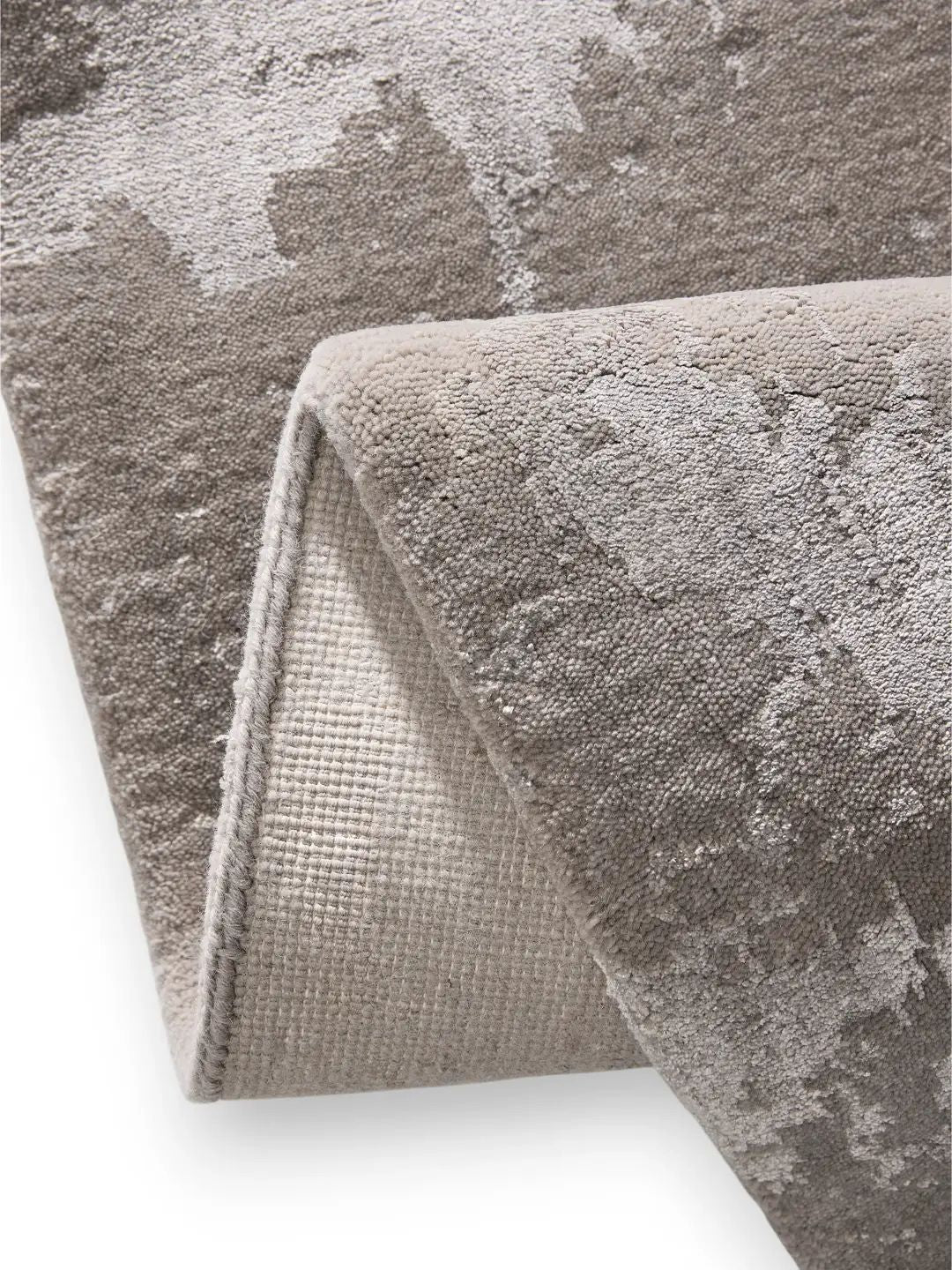 Tapis gris en viscose pour salon