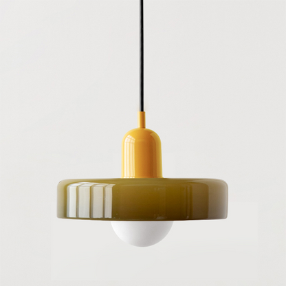 Suspension en vitrail Bauhaus
