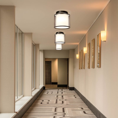 Lampe de plafond en tissu d'époque