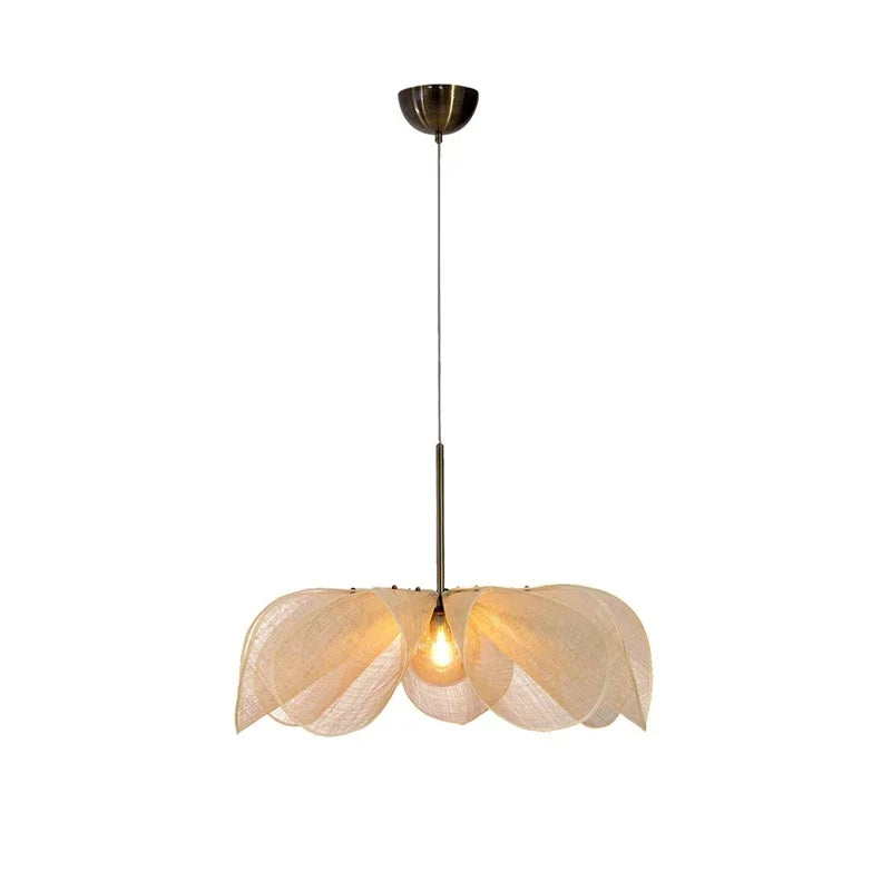 Lampe suspension en tissu vintage