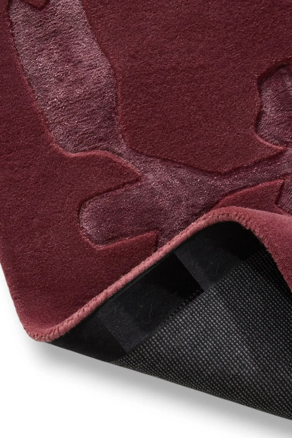 Tapis en laine Bordeaux élégant pour salon