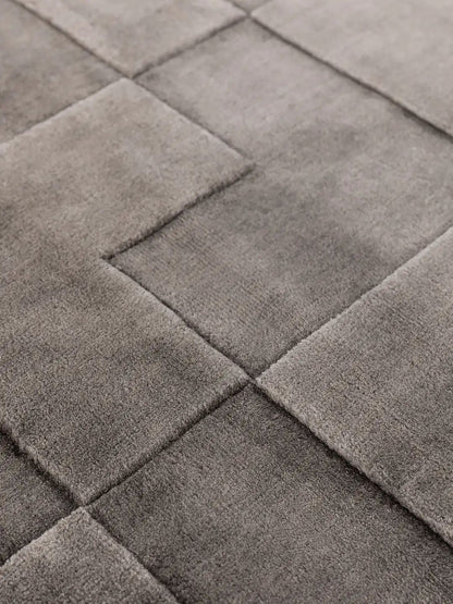 Tapis en lyocell marron pour le salon