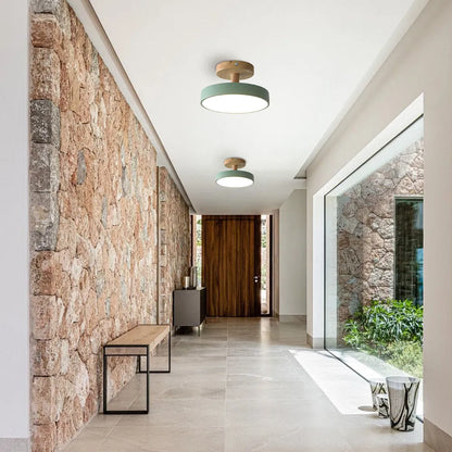 Plafonnier rond en fer à LED