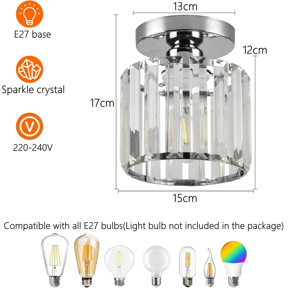 Lustre de plafond noir élégant pour couloir