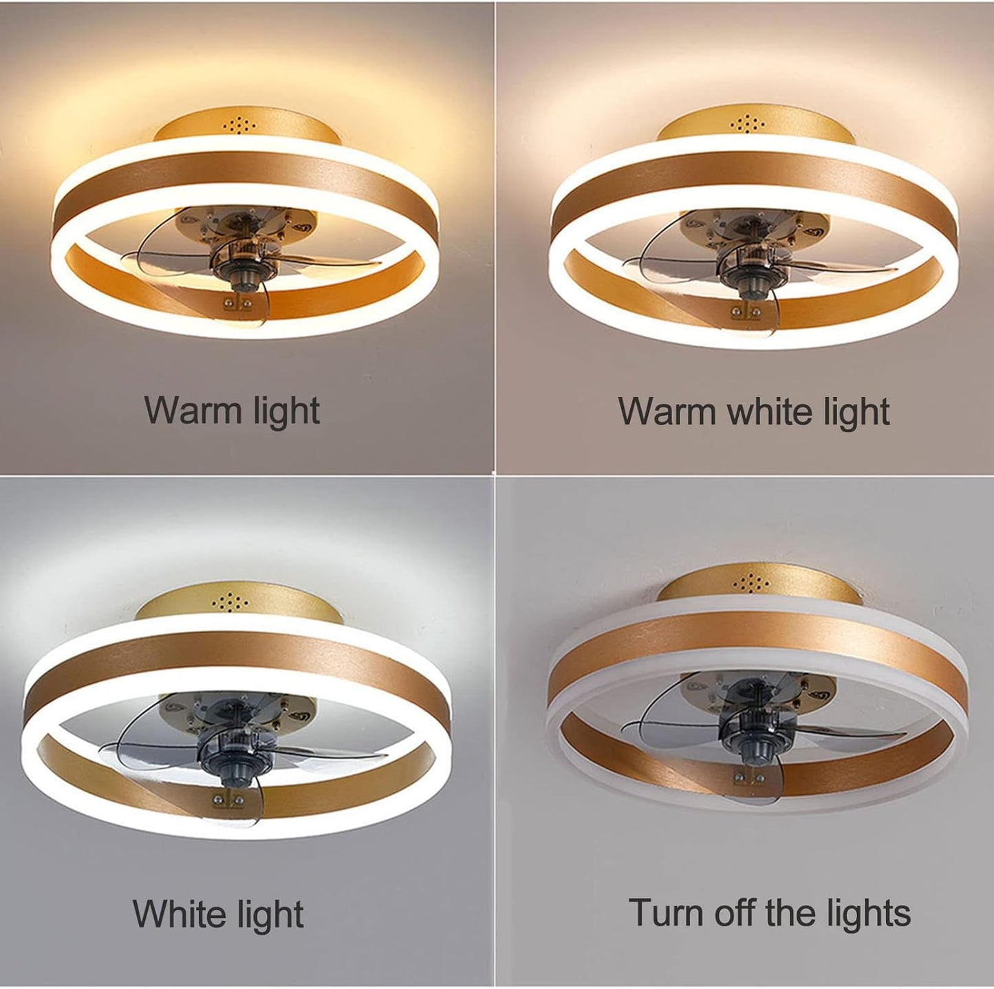 Ventilateur de plafond encastré avec éclairage LED