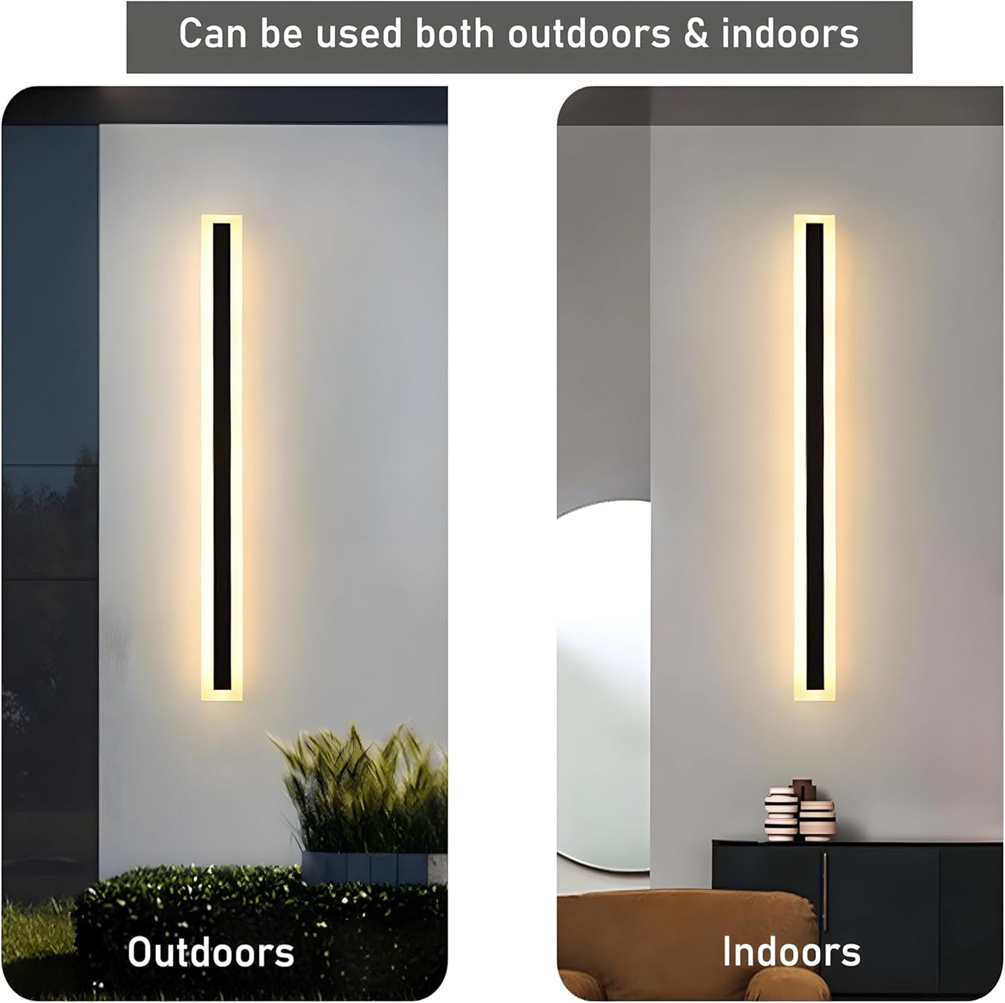 Lampe murale extérieure noire moderne à DEL IP65