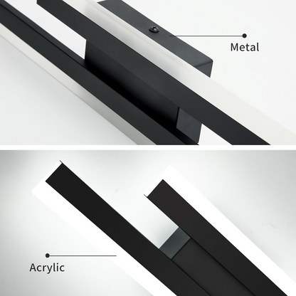 Applique murale longue en acrylique à DEL