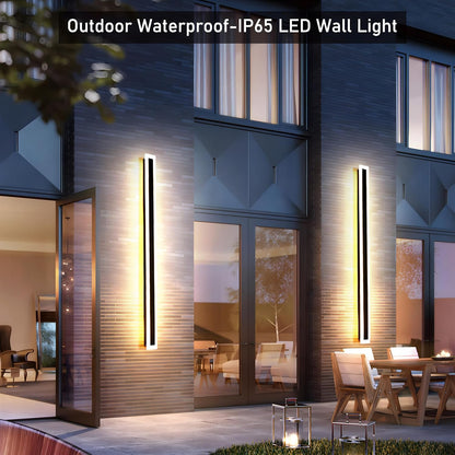 Lampe murale extérieure noire moderne à DEL IP65