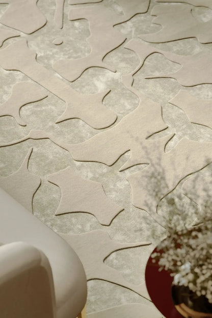 Tapis en laine Bordeaux élégant pour salon