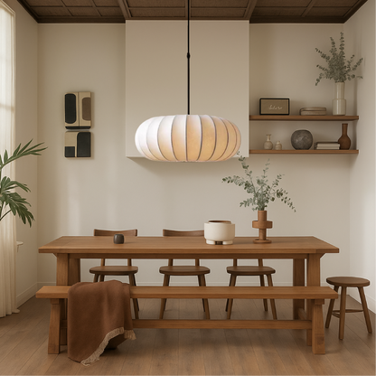 Lampes suspendues élégantes en soie