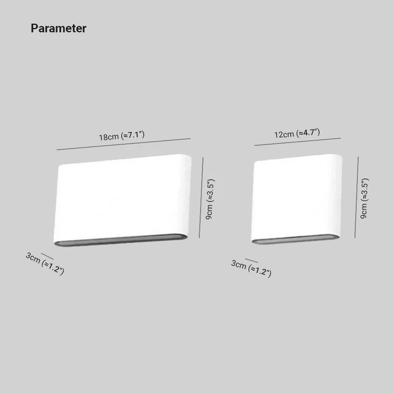 Lumière extérieure moderne étanche orientable haut-bas