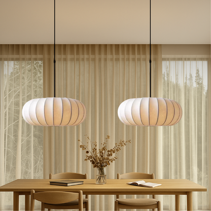 Lampes suspendues élégantes en soie