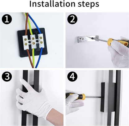 Applique murale longue en acrylique à DEL