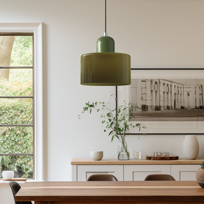 Lustre suspendu en verre épuré