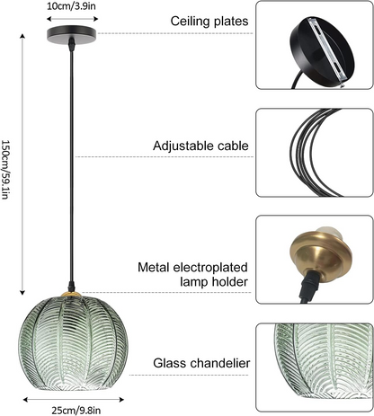 Lampe suspendue sphérique teintée