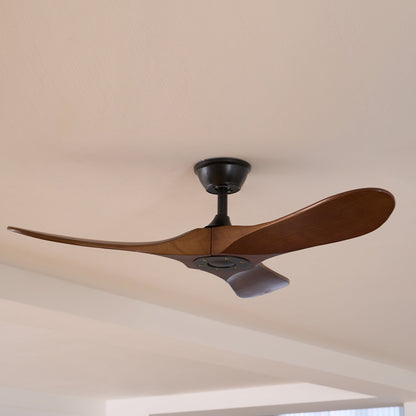 Ventilateur de plafond moderne en bois