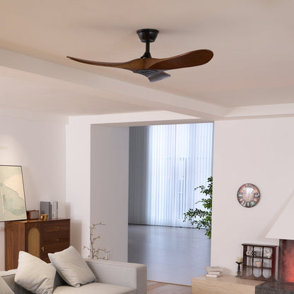 Ventilateur de plafond moderne en bois