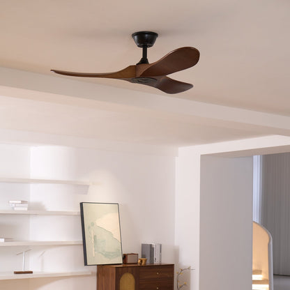 Ventilateur de plafond moderne en bois