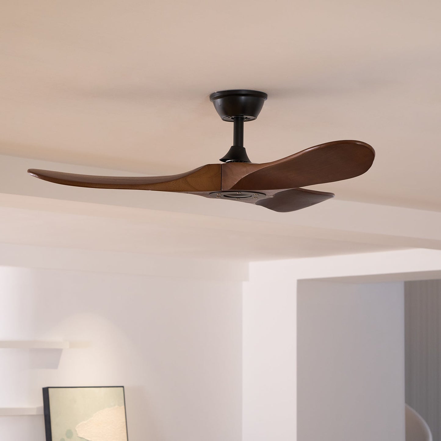 Ventilateur de plafond moderne en bois
